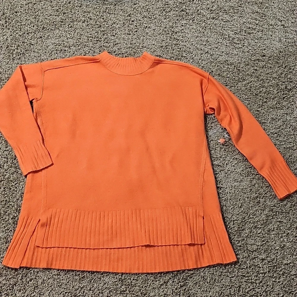 New Free People Phoebe Sweater Wool Blend Shell Coral Small Knit Pullover - Picture 3 of 10